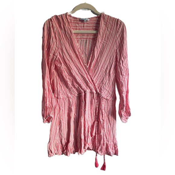 Blue Island Pink and White Striped Dress - Picture 1 of 1